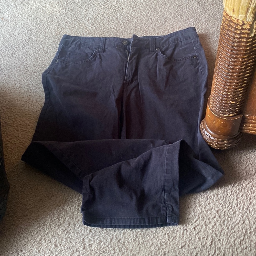 Cropped black jeans